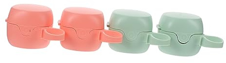 4 Stück-pack Tragbare Schnullerbox aus Pp für Babys und Kinder | Schutzbox für Schnuller, Dicht Schließendes Etui, Leicht zu Reinigen, für Reise und Zuhause