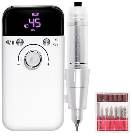 Ensemble de perceuse à ongles électrique avec embouts pour polisseuse et lime pour salon