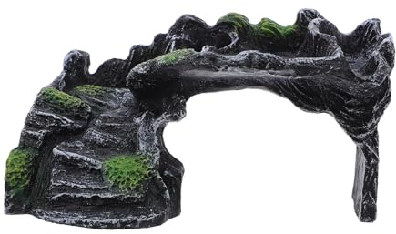 BESPORTBLE Plateforme Rocheuse en Résine pour Tortues D'Éau Plateforme pour Tortues pour Petits Aquariums