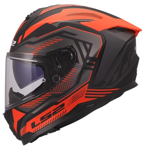 LS2, Integraler Motorradhelm CHALLENGER II DRAVIX Red, M
