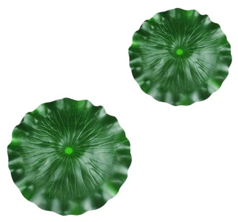 Veemoon 2pcs Floating Lotus Leaves Aquarium Decor Eva Simulation Fishpond Ornament 40cm 60cm Pool Fake Lotus-Leaf Garden Floating Pond Accessory