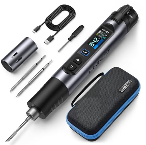 FNIRSI HS-03 Cordless Soldering Iron Kit, 2600mAh Battery, 3s Fast Heating