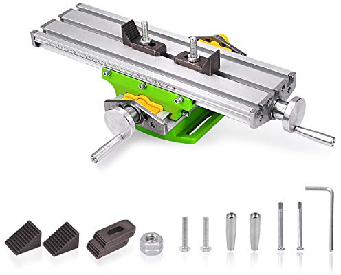 MYSWEETY - Mesa deslizante compuesta, mesa de trabajo, fresadora de mesa transversal, mesa de perforación compuesta, mesa deslizante para taladro de banco Adjustme X-Y