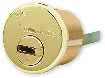 Mul-T-Lock Junior Rim & Mortise Cylinder - 2 Keys, High Security, Brass