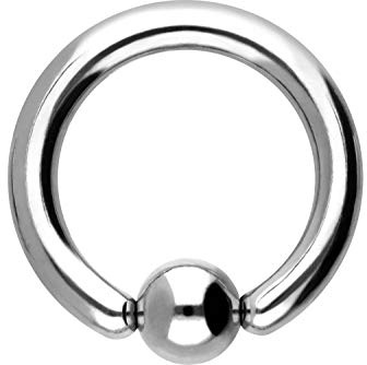 PIERCINGLINE Chirurgenstahl Klemmkugelring BCR Piercing für Lippe Ohr Tragus Helix | Farb & Größenauswahl