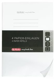 Herlitz 50034161 Refill Für Notizheft Flex, A4, 4 X 40 Blatt Kariert, 1 Stück