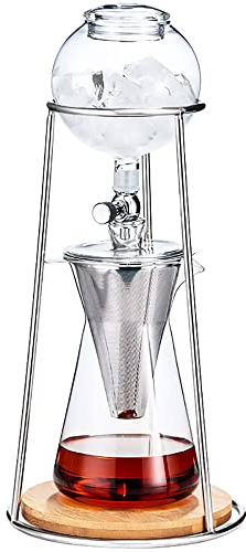 Cold Brew Coffee Maker,Cold Drip Coffee Machine with Adjustable Stainless Steel Filter,Cold Brew Coffee Tower Iced Coffee Brewer for Home and Office