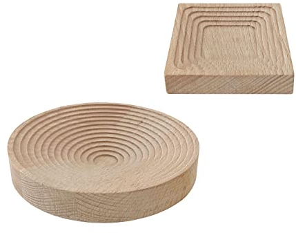 anaan Kare Vassoio chiavi Legno Set di 2 Gioielli Piatto da portata Servire Scodella tavola rotondo quadrato Design