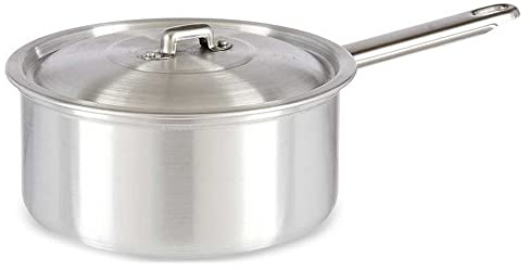 BigBuy Home Cazo con Tapa Plateado Aluminio 2 l, 20 x 10 x 35 centímetros (Referencia: S3609483)