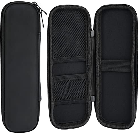 Rairsky 2 Stück Eva Stift Etui, Mäppchen Schwarz Wasserdicht Schulmäppchen Bleistift Tasche Aufbewahrungstasche klein für Füllfederhalter, Eingabestift, Hardcase Pinseletui Kugelschreiber Stifteetui