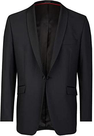 Wilvorst Classics Herren Smokingsakko Modern Fit Schwarz 50