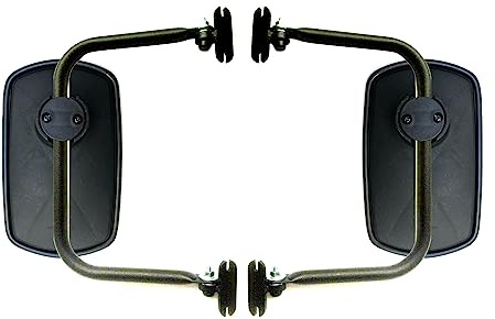 MelTruck® 2x Außenspiegel 260x155 mm ø14-30 mm E20 und Spiegelhalter für Traktor LKW Bagger