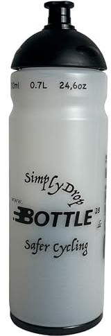 Bottle28 | 700 ml Fahrrad-Trinkflasche | Zusatzflasche oder Ersatz Fahrraflaschen-Set | Made in Germany | Flasche in Transparent/Schwarz