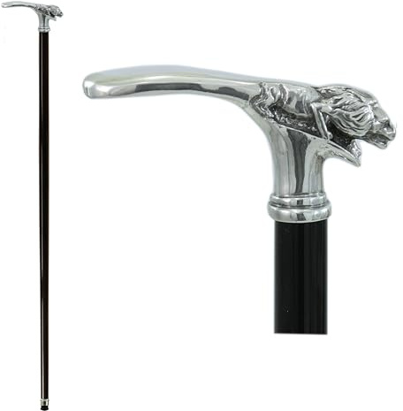 CAVAGNINI Gehstock Buchenholz Zinngriff für Senioren Handgefertigt Elegant | Spazierstock Made in Italy Zeremonie für Senioren Geschenkidee Italienische Handwerkskunst Accessoire Sammlerstück
