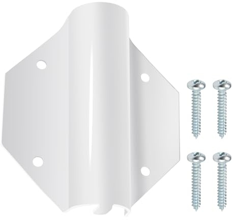 Side Mount Metallic Duty Flag Pole Holder Bracket Accepts a 1 inch Pole | Metallic Duty Flag Pole Mounting Bracket for Outdoor railings, House porches, Walls, courtyards, Yards, Roofs, Wooden Stakes