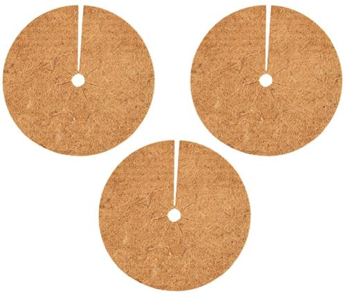 BagLEv Coconut Mulching Discs Coconut Plant Protection Coconut Fibre Mat Flower Pot,Coco Fibre Mat,Frost Protection Mat Pack, OwnGrown Plant Mat (37CM)