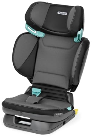 Peg Perego Viaggio Flex Seggiolino Auto ISOFIX con Tecnologia Avanzata, Reclinabile, Pieghevole, Schienale Rinforzato, per Bambini da 100 a 150 cm (3-12 anni), 15-36 kg, Crystal Black