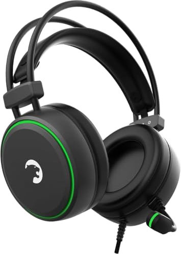 GAMEPOWER Jin X Gaming Headset mit Mikrofon, für PS4 PS5 One PC Switch Kompatibel, kabelgebundene Kopfhörer, 50mm Lautsprecher, 3,5mm Klinke, Schwarz