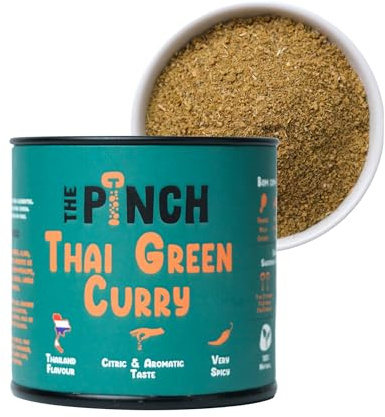 THE PINCH Thai Green Curry - Assaisonnement Thaï - 45g | 100% Naturel, Saveur Citronnée. Moyennement Épicé. Idéal pour Poulet, Poisson, Crevettes et Nouilles.