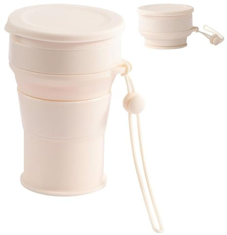 Vaso de silicona para viajes, taza de café plegable, vaso de camping, higiénico y seguro, vaso para camping, para viajes al aire libre y senderismo