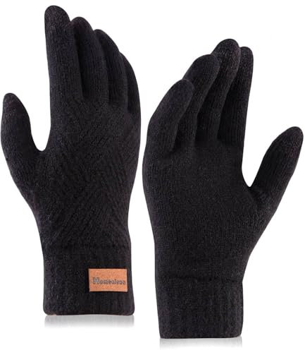 Homealexa Winter Gloves - Touchscreen Knitted Finger Gloves, Warm & Windproof for Skiing, Cycling & Texting - Suitable for Men & Women