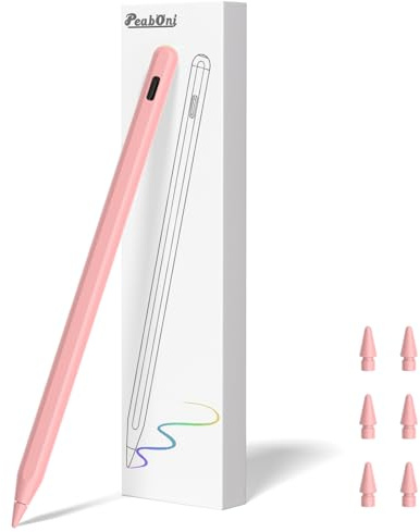 Pencil 2nd Generation for iPad 2018-2024 with Magnetic Wireless Charging Compatible with Apple iPad Pro 13”(M4)/12.9”/11”,iPad Air 6(M2)/5/4/3,iPad mini 7(A17 Pro)/6/5,iPad10/9/8/7/6 Pink