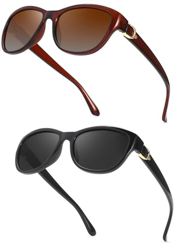 LVIOE 2P Sonnenbrille Damen Stylisches Design Polarisierte Gläser