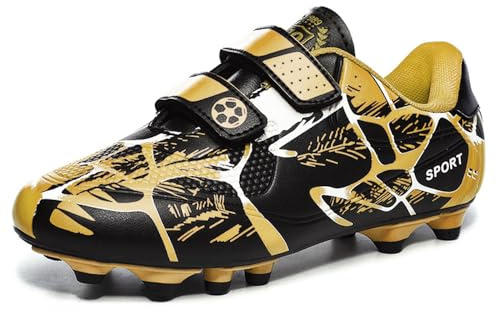 Football Boots Boys Girls Football Shoes Kids Soccer Shoes 1-13UK | Outdoor Professional Athletics Sneakers FG/AG Low Top Spike Soccer Training Shoes Astro Turf Non-Slip Unisex