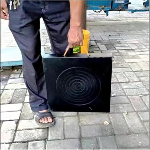 Piedini stabilizzatori per gru, resistenti blocchi di livellamento impilabili, tappetino di livellamento quadrato, kit di livellamento per camper/rimorchio/camion/gru (50 x 50 x 7 cm)