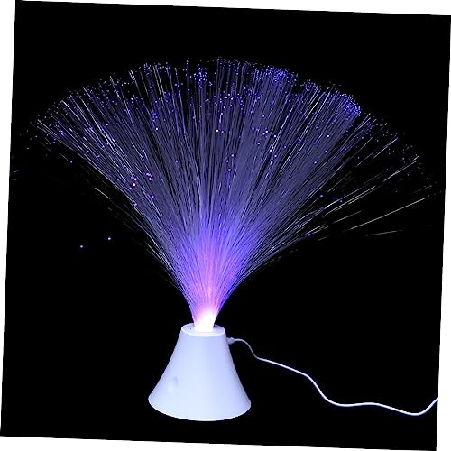 Housoutil Lichtfaser Glasfaserlampe mit USB Anschluss Automatischem Lichtfarbenwechsel und Beruhigender Raumdekoration für Schlafzimmer und Zuhause