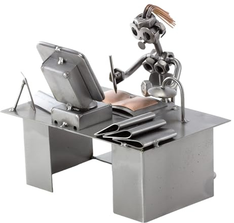 Steelman24 Schraubenmännchen PC Computer (Frau) | Made in Germany,Handarbeit,Geschenkidee,Stahlfigur,Metallfigur,Metallmännchen
