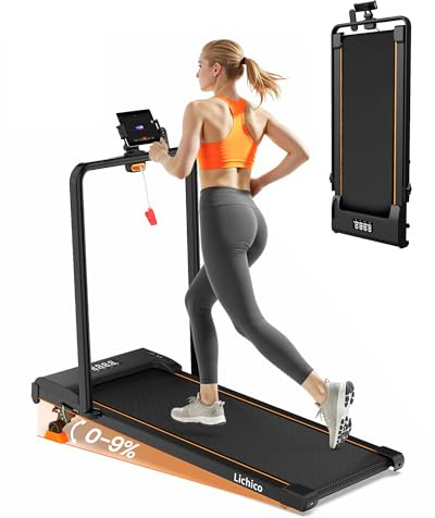 Lichico 3-in-1 Walking Pad mit 0-12% Steigung, Laufband für Zuhause Klein | Laufband Schreibtisch Klappbar, Walking Pad Treadmill Leise, Walkpad Laufpad max. 150 kg Belastbarkeit, 3 Modelle wählbar