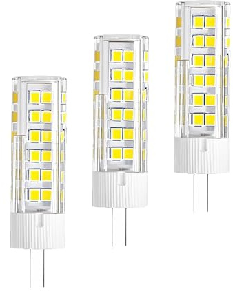 NUOXIN Capsule G4 LED Leuchtmittel 7W 220V AC, Kaltweiß 6000K, 700 lm, G4 LED Birne für Kronleuchter, Nicht Dimmbar (3 Stück)