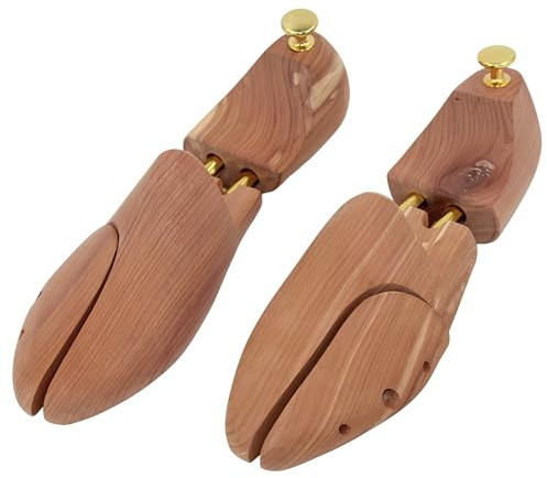 Generisch Zedernholz Schuhspanner Herren & Damen – Holz Schuhspanner gegen Falten & Feuchtigkeit – stabiler Schuhformer mit Metallknauf – EU Größen 41–46