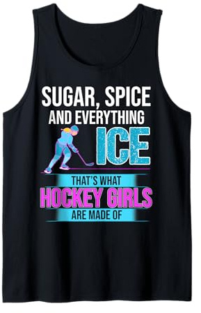 ¡Atuendo De Niña De Hockey para Damas! Hockey sobre Hielo Camiseta sin Mangas