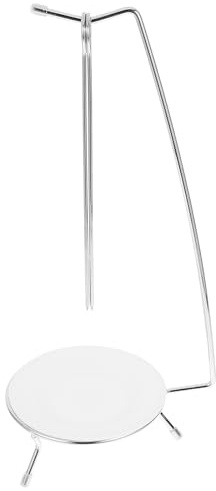 JOINPAYA Support à Brochettes en Acier Inoxydable avec 2 Piques Support Suspendu Compact pour Barbecue Étagère Portable Camping et Pique-Niques Accessoire la Cuisine pour Grillades