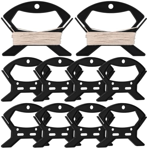 Mikikit Set di 10 Avvolgicavi per Prolunghe e Cavi Audio/Video, Organizer Bobina in Plastica Leggera, per Casa e Ufficio