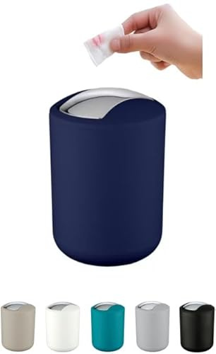 WK Brasilia Table Top Kitchen Waste / Cosmetics Small Bin (Dark Blue)