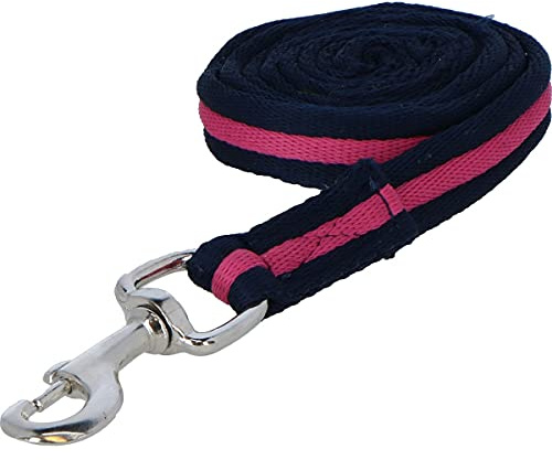 Shires Führstrick Cushion - Dunkelblau-Pink