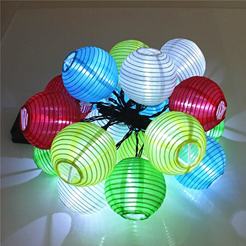 masunn funciona con energía solar 30LED farol lámpara de hadas cadena luz de Navidad boda jardín decoración del hogar