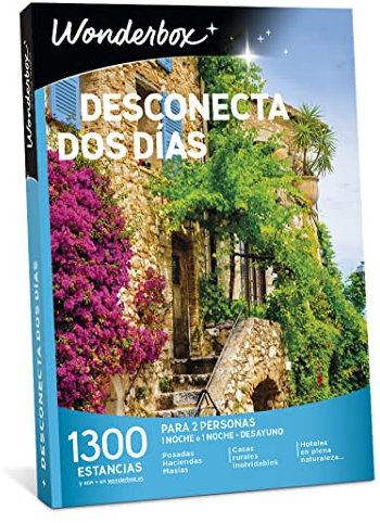 WONDERBOX - Caja Regalo - DESCONECTA Dos DÍAS - + de 1200 estancias Rurales para Dos Personas en haciendas, masías, Casas Rurales inolvidables, hoteles en Plena Naturaleza