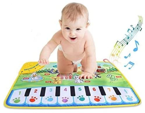 Wifehelper Tappeto musicale per bambini, tappetino per che strisciano per bambini, giocattolo musicale, educazione precoce, musica, , tastiera per , coperta touch play