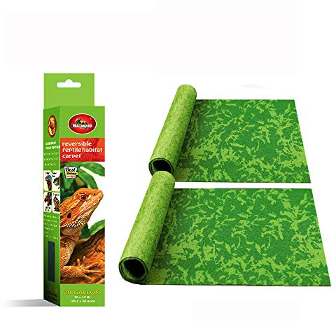 MCLANZOO Reptile Carpet, 30 * 12in Pet Terrarium Liner,Reptiles Cage Mat/Substrate for Snakes, Chameleons, Geckos and Kitchen Use(2sheets) with Tweezers Feeding Tongs