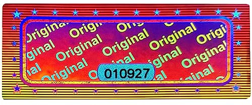250 Stk - 3D Hologramm Original-Siegel mit Seriennummer - 46x20mm silber | Sicherheitssiegel, Siegel-Aufkleber, Garantiesiegel, Sicherheitsetiketten, selbstklebende Etiketten, Security Seal Sticker