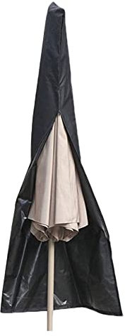 Copertura per Ombrellone Fodera Protettiva per Ombrellone A Braccio Laterale Coperture Protettiva per Ombrelloni da Giardino Copriombrellone Oxford Anti-UV Impermeabile Antistrappo,Nero,26x57x190cm