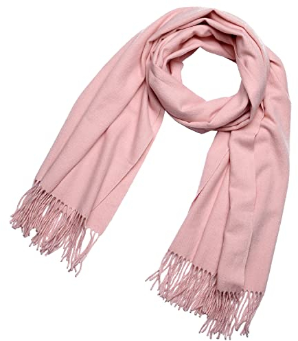 DonDon Schal Damen Winter Wollschal Winterschal groß und flauschig 200 x 70 cm - Altrosa