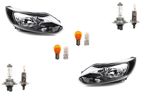 Johns, Scheinwerfer Halogen Front passend für Ford Focus 11 11-14 Leuchtmittel Satz L R