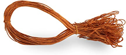 100x Schmuckgummiband metallic Kupfer Rot für Doppelkarten in Din A5 und Din Lang für Einladungen, Kirchenhefte, Menükarten, Broschuren, Liederhefte