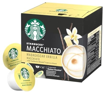 STARBUCKS Macchiato Capsules de café vanille 6 capsules + 6 lait