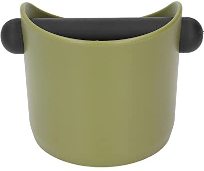 PENO Coffee Grind Dump Bin, Dishwasher Safe Rubber Non Slip Reduce Noise Plastic Coffee Knock Box for Kitchen Green